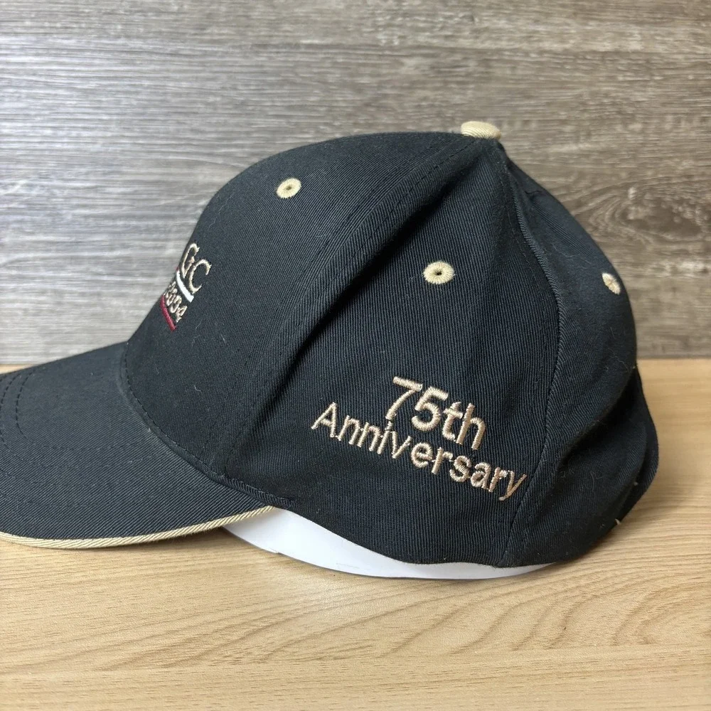 American Needle Keller GC 75th Anniversary Golf Hat Black Strapback Mens OSFA